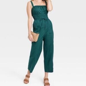 Universal Thread Women's Teal Green Sleeveless Jumpsuit Size Small